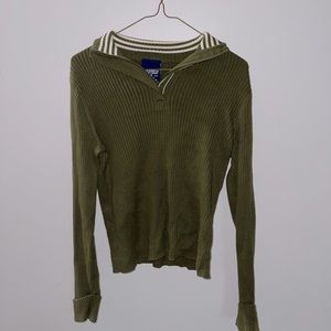 Green Ralph Lauren quarter zip sweater
